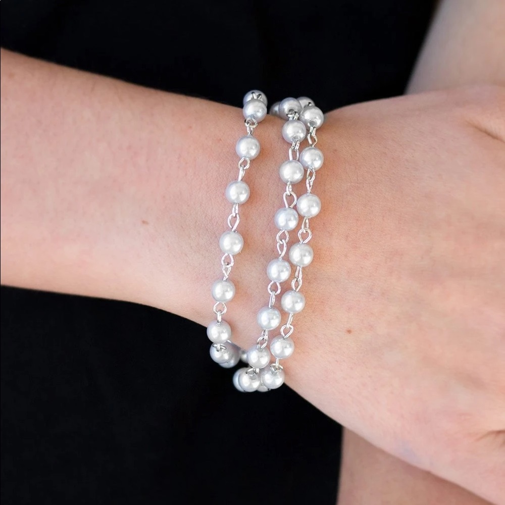 Silver Pearl Bracelet